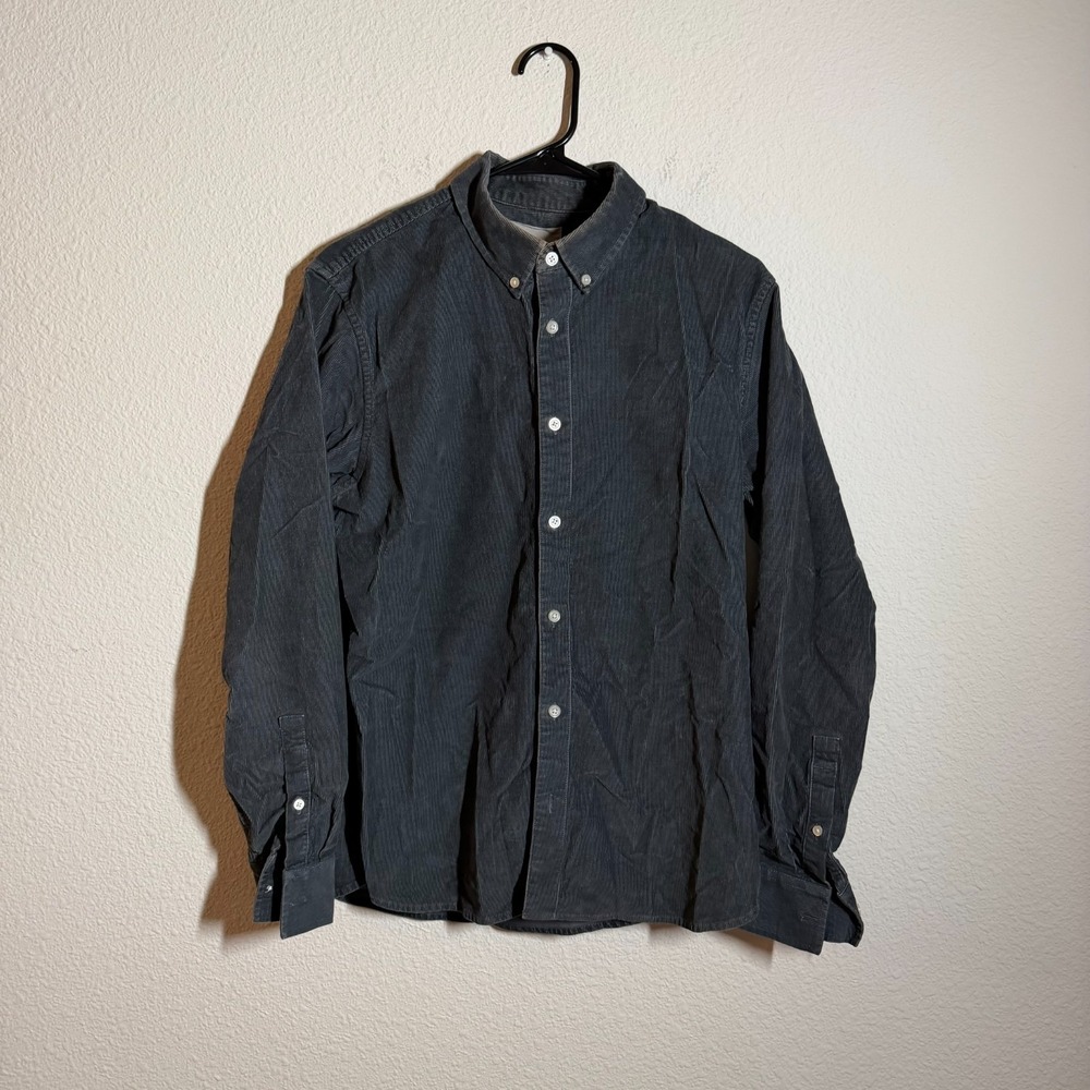 Everlane‎ Corduroy Shirt Mens Black Everyday Wear Classic Outdoor Button Down